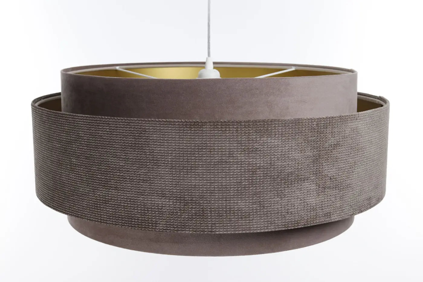 Suspension Luminaire en Tissu - Doblo Classic (Moka/Doré)