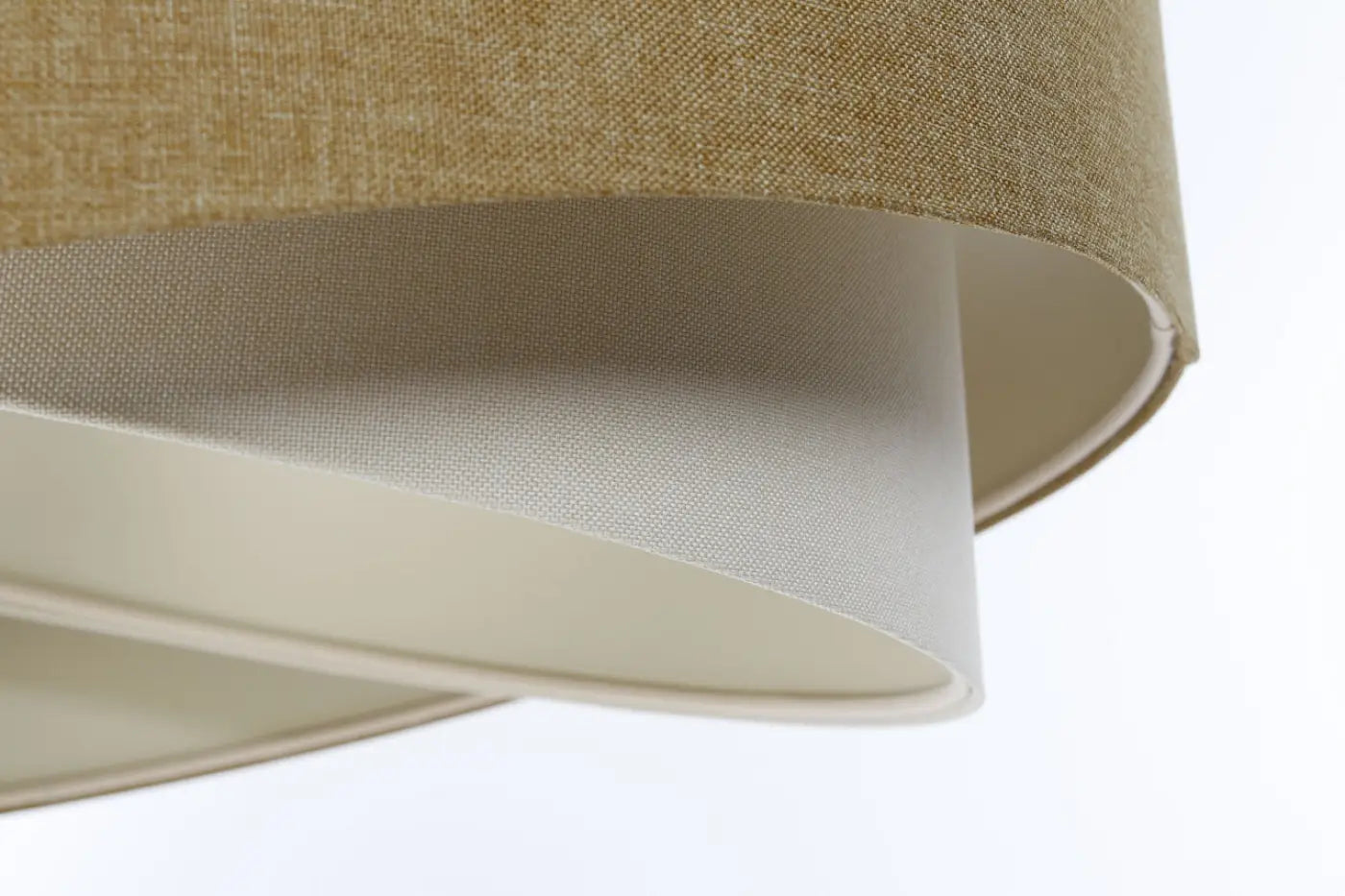Suspension Luminaire Design en Tissu - Galaxy Boho Elegant (Moutarde/Crème)