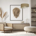 Suspension Luminaire Design en Tissu - Galaxy Boho Elegant (Moutarde/Crème)