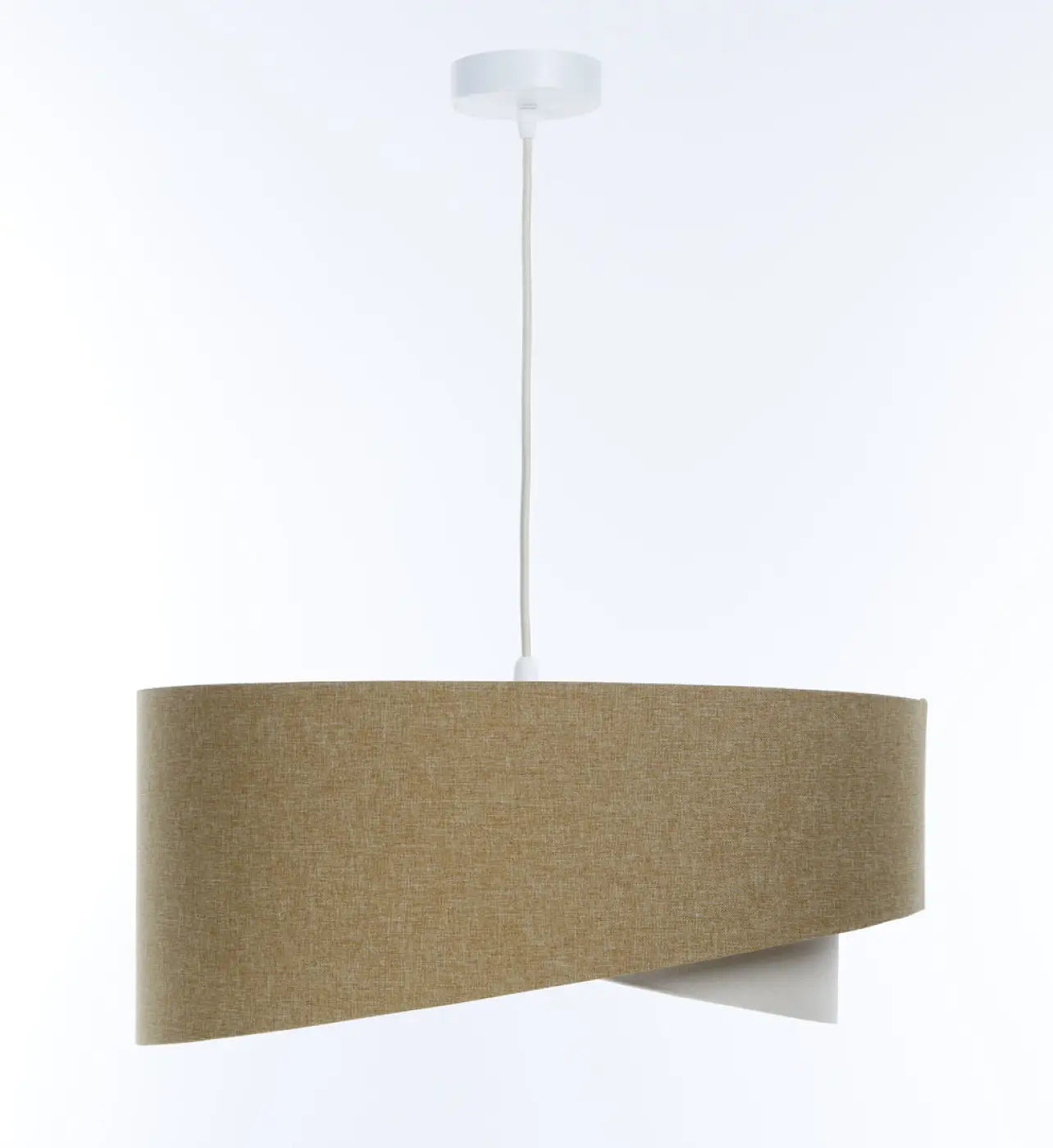 Suspension Luminaire Design en Tissu - Galaxy Boho Elegant (Moutarde/Crème)