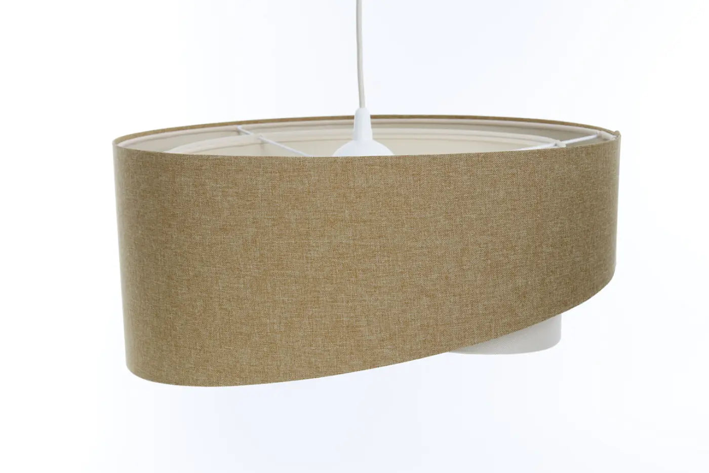 Suspension Luminaire Design en Tissu - Galaxy Boho Elegant (Moutarde/Crème)