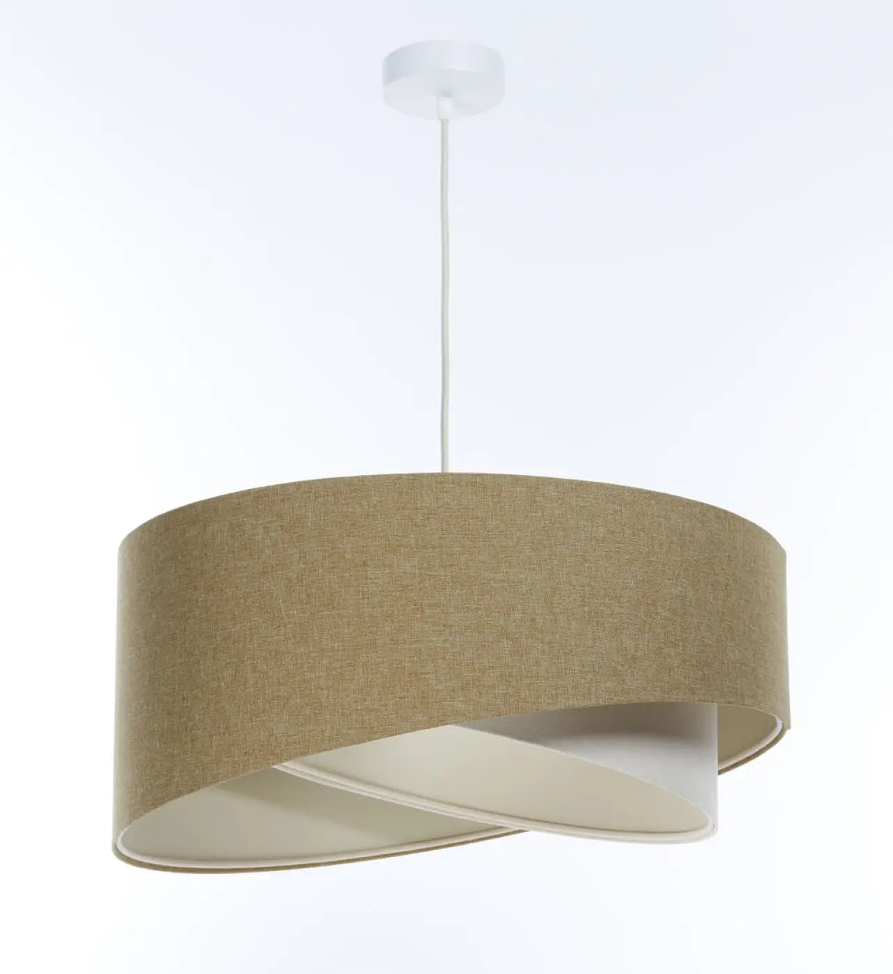 Suspension Luminaire Design en Tissu - Galaxy Boho Elegant (Moutarde/Crème)