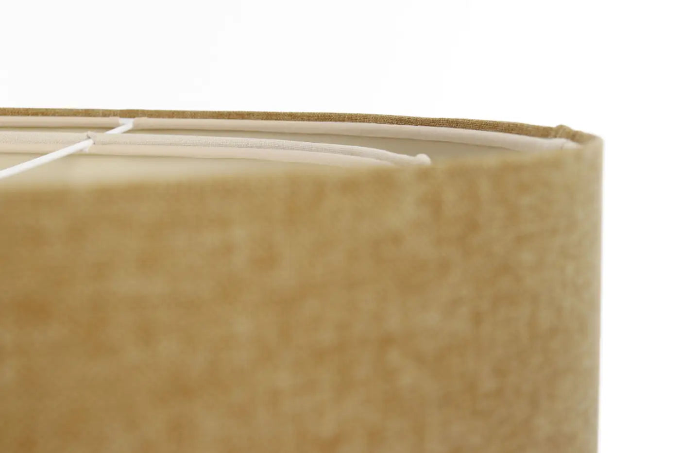 Suspension Luminaire Moderne en Tissu - Duo Boho Elegant (Moutarde/Crème/Ecru)
