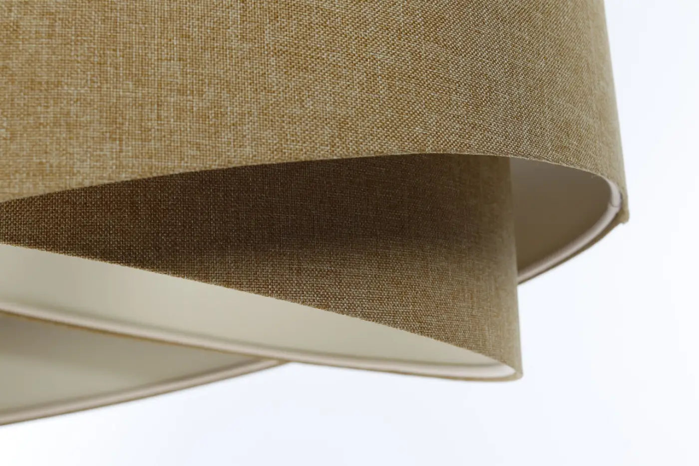 Suspension Luminaire Design en Tissu - Galaxy Boho Elegant (Moutarde/Ecru)