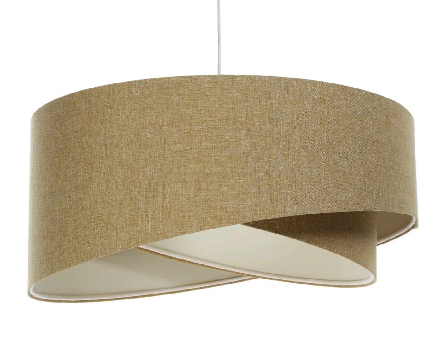 Suspension Luminaire Design en Tissu - Galaxy Boho Elegant (Moutarde/Ecru)