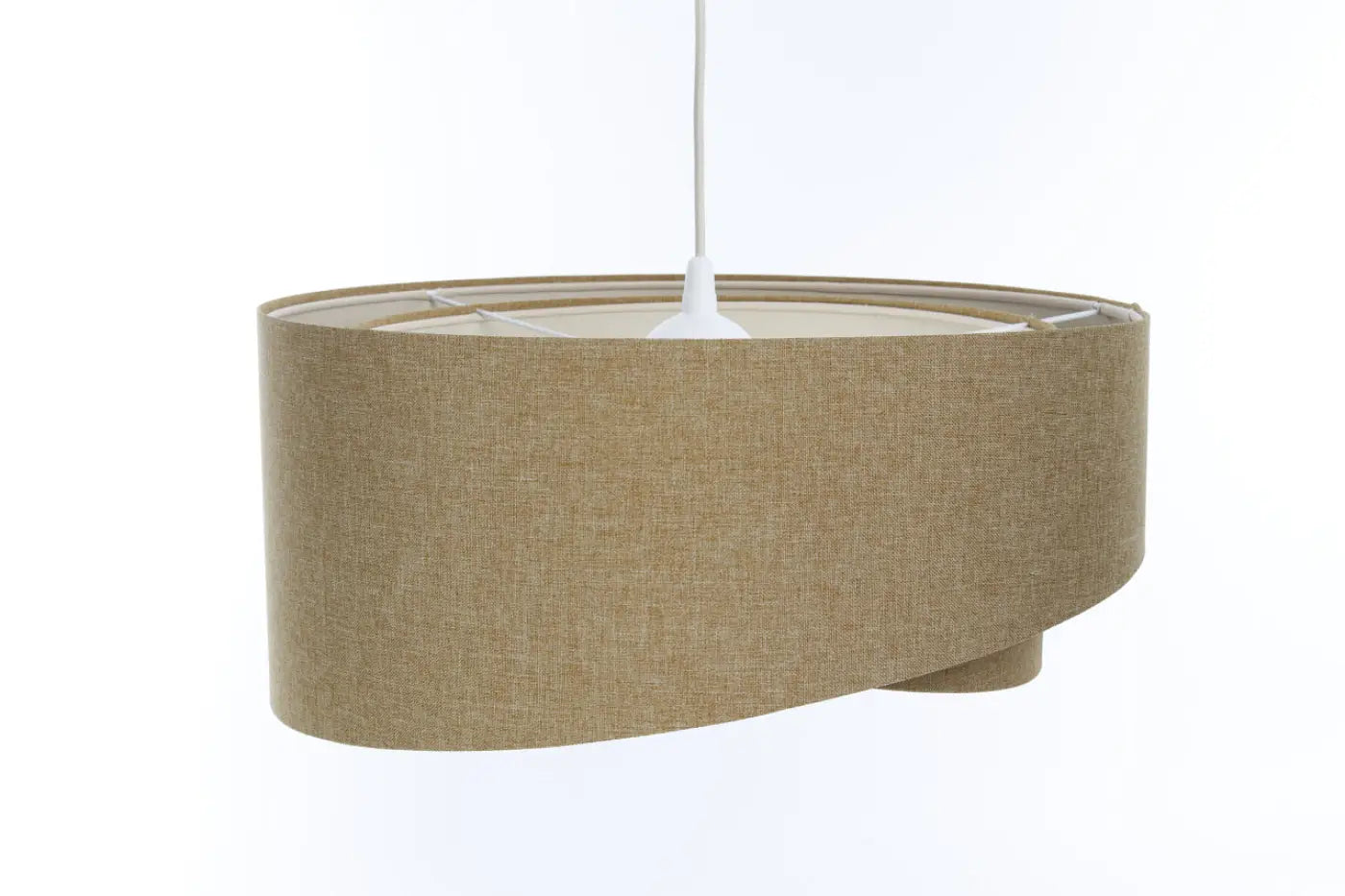 Suspension Luminaire Design en Tissu - Galaxy Boho Elegant (Moutarde/Ecru)