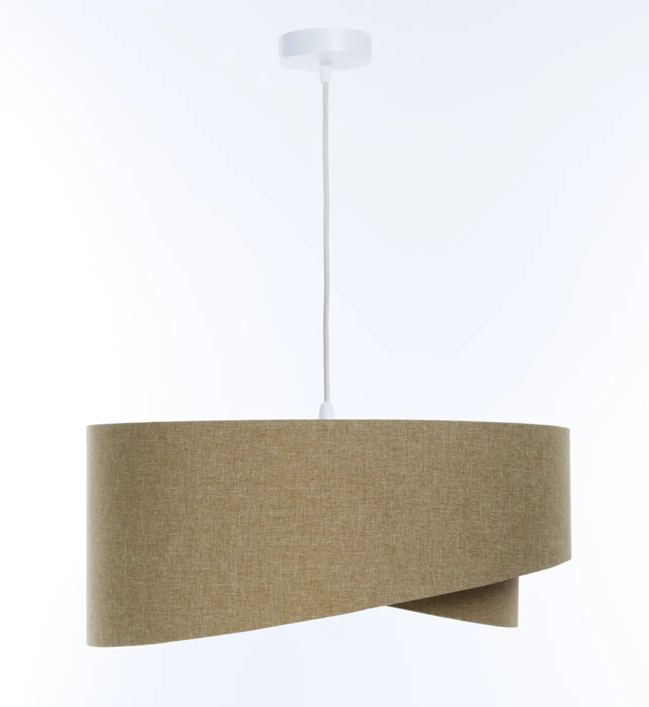 Suspension Luminaire Design en Tissu - Galaxy Boho Elegant (Moutarde/Ecru)