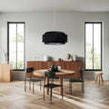 Suspension Luminaire en Tissu - Doblo Classic (Noir/Argent)