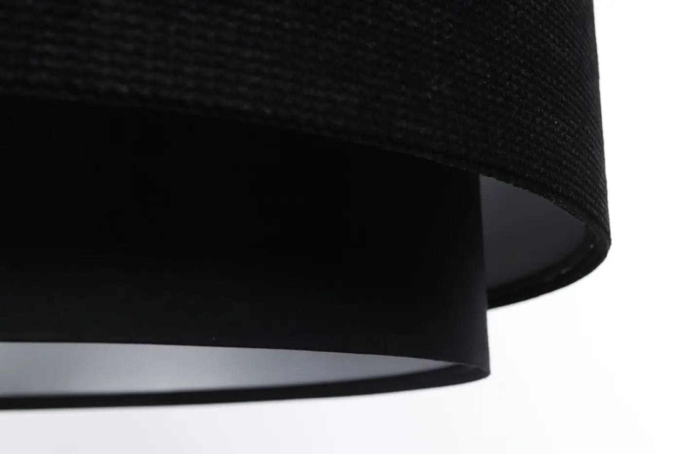 Suspension Luminaire en Tissu - Doblo Classic (Noir/Argent)