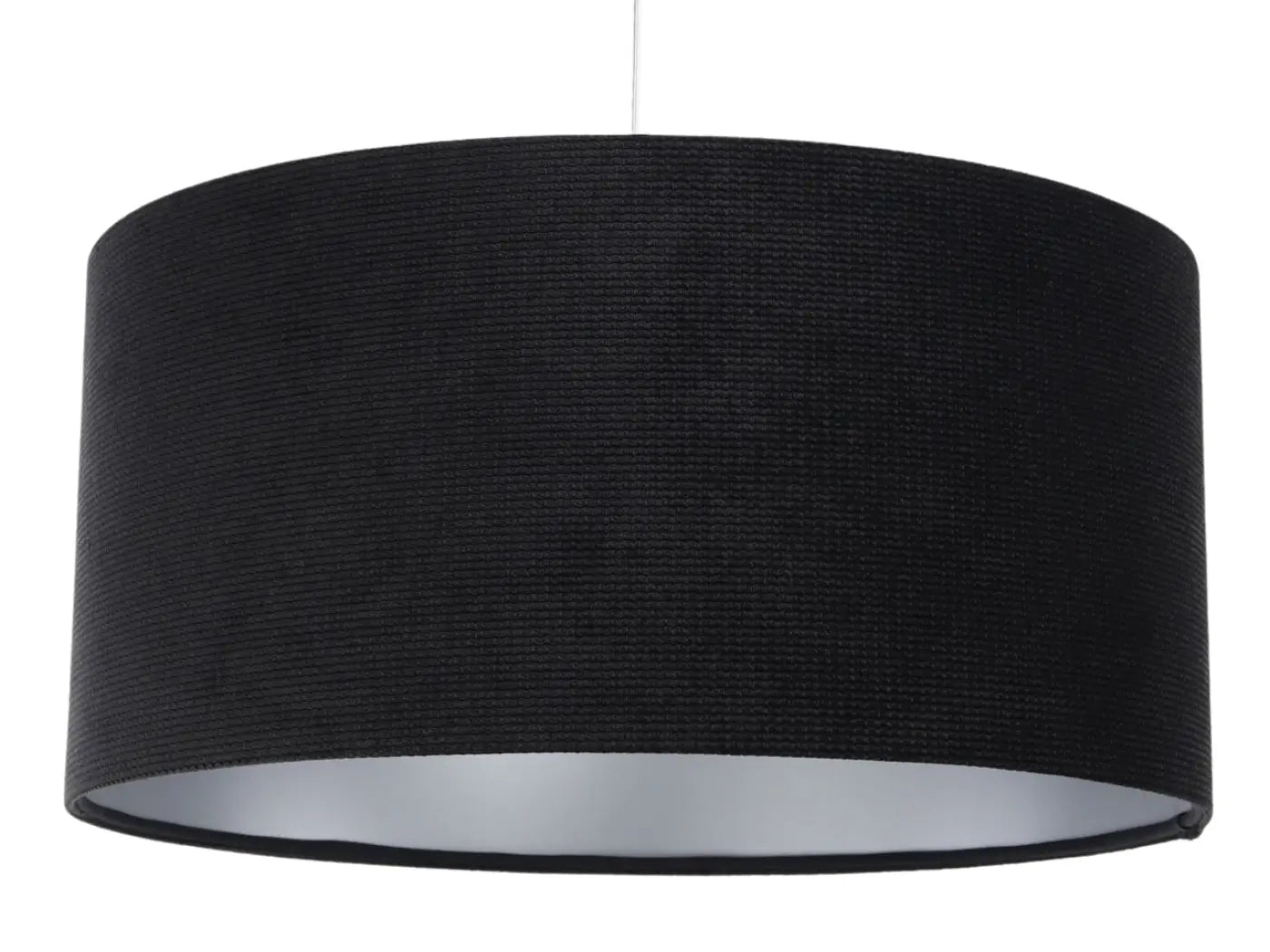 Suspension Luminaire Moderne en Tissu - Glamour Structural Velour (Noir/Argent)