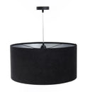 Suspension Luminaire Moderne en Tissu - Glamour Structural Velour (Noir/Argent)