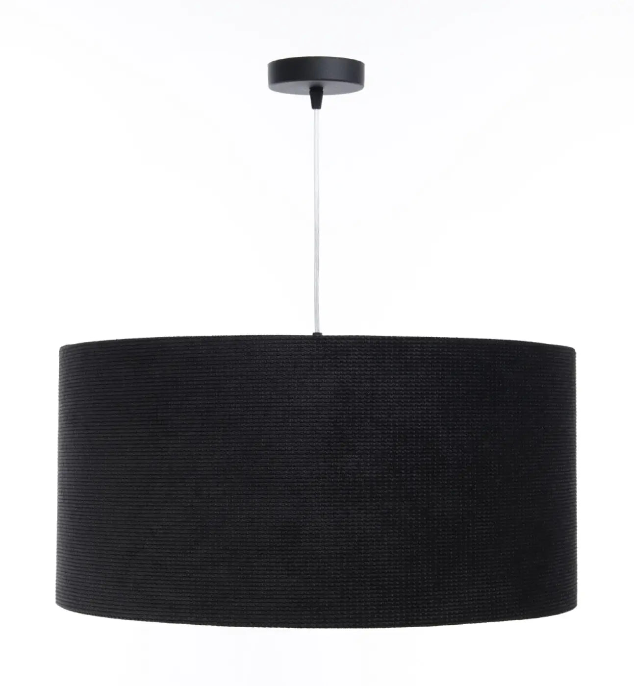 Suspension Luminaire Moderne en Tissu - Glamour Structural Velour (Noir/Argent)