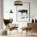 Suspension Luminaire Chic en Tissu - Doblo Classic (Noir /Beige/Ecru)