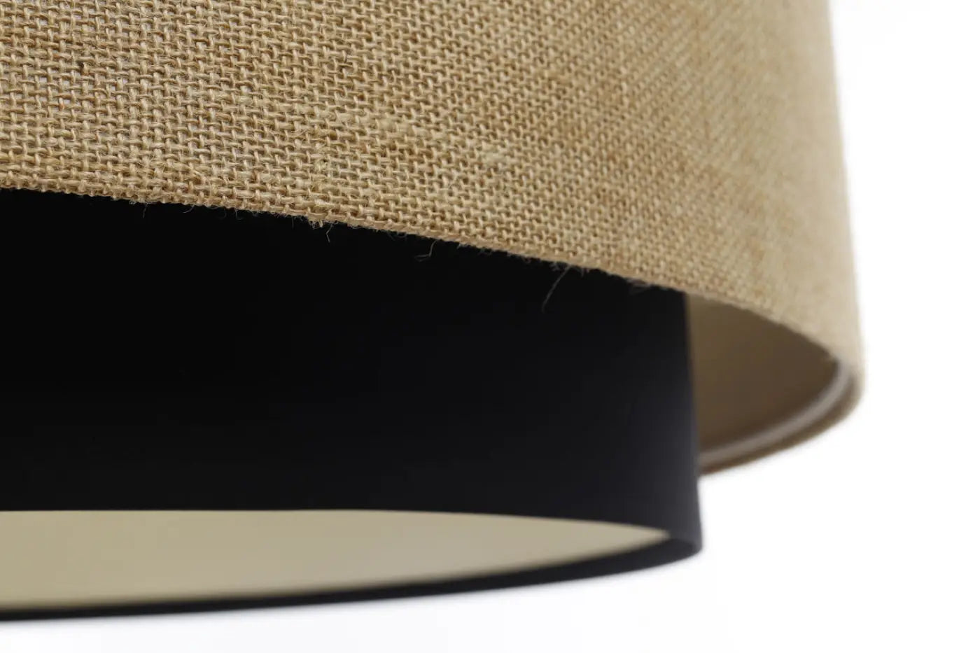 Suspension Luminaire Chic en Tissu - Doblo Classic (Noir /Beige/Ecru)