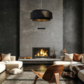 Suspension Luminaire en Tissu - Doblo Classic (Noir/Doré)