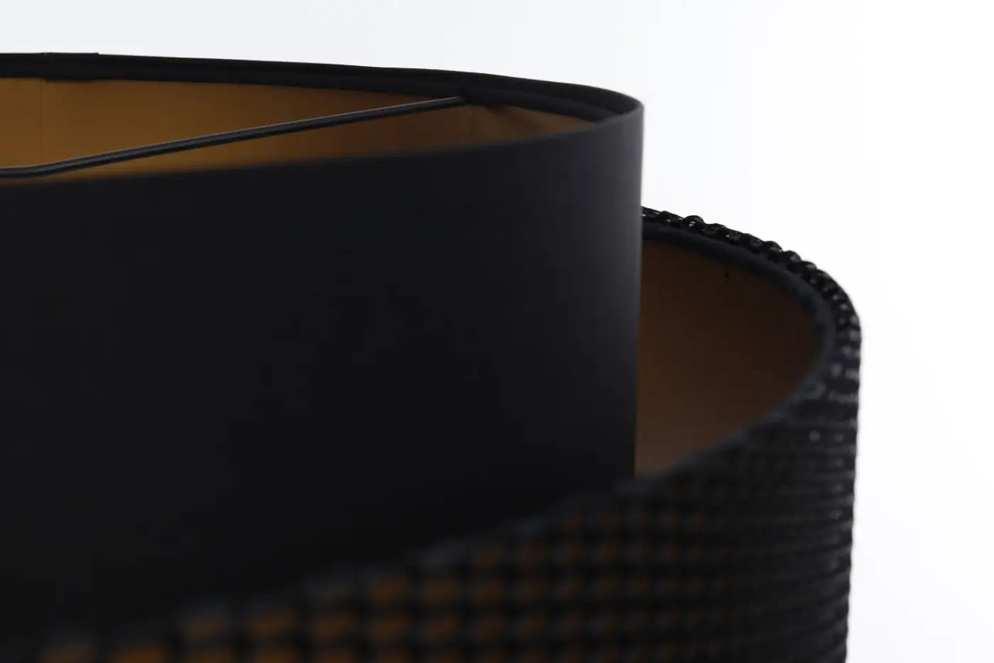 Suspension Luminaire en Tissu - Doblo Classic (Noir/Doré)