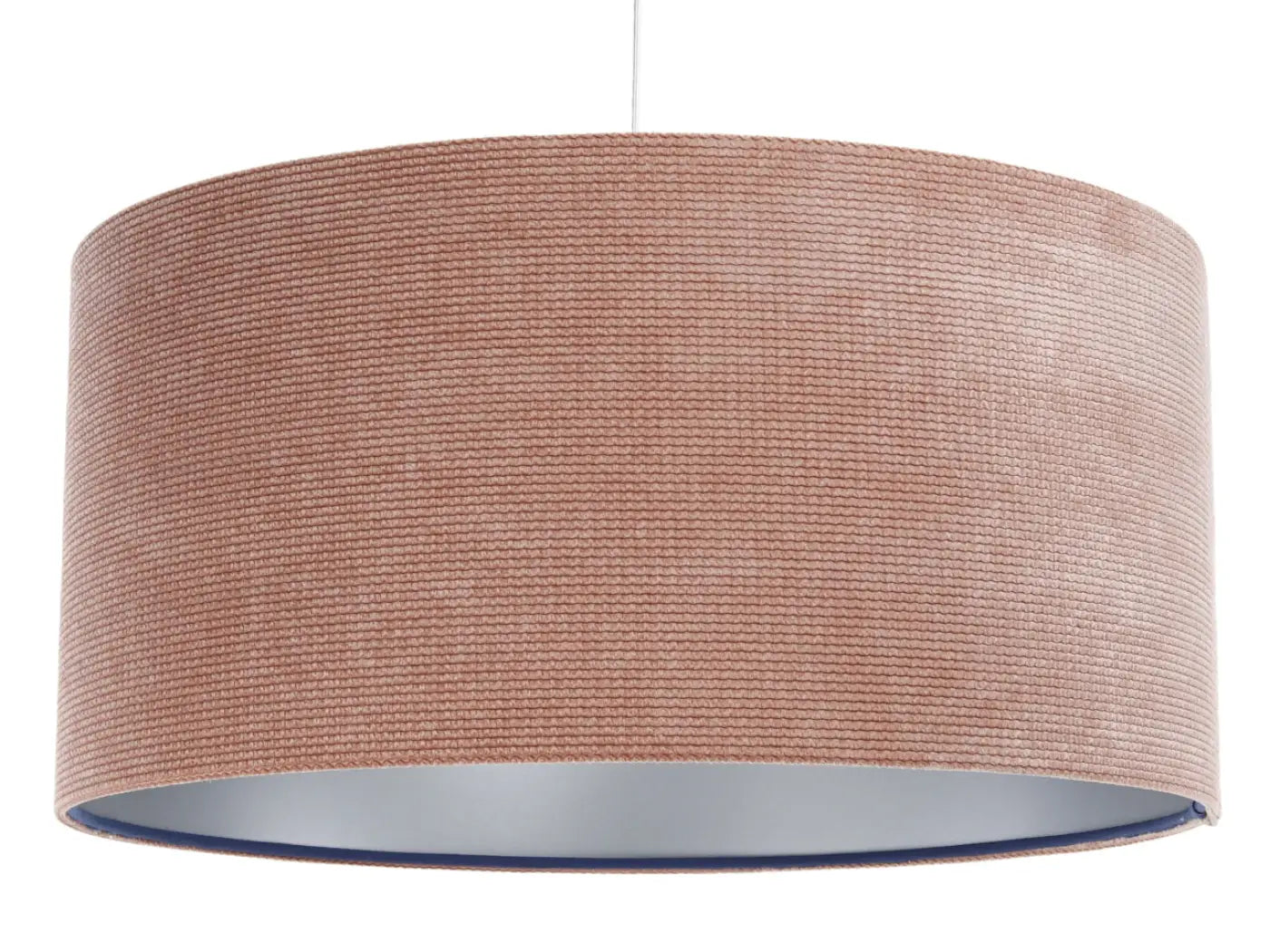 Suspension Luminaire Moderne en Tissu - Glamour Structural Velour (Rose/Argent)