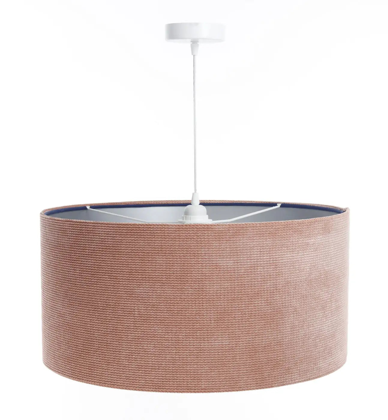 Suspension Luminaire Moderne en Tissu - Glamour Structural Velour (Rose/Argent)