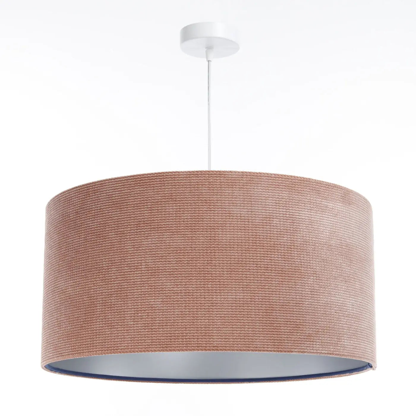 Suspension Luminaire Moderne en Tissu - Glamour Structural Velour (Rose/Argent)