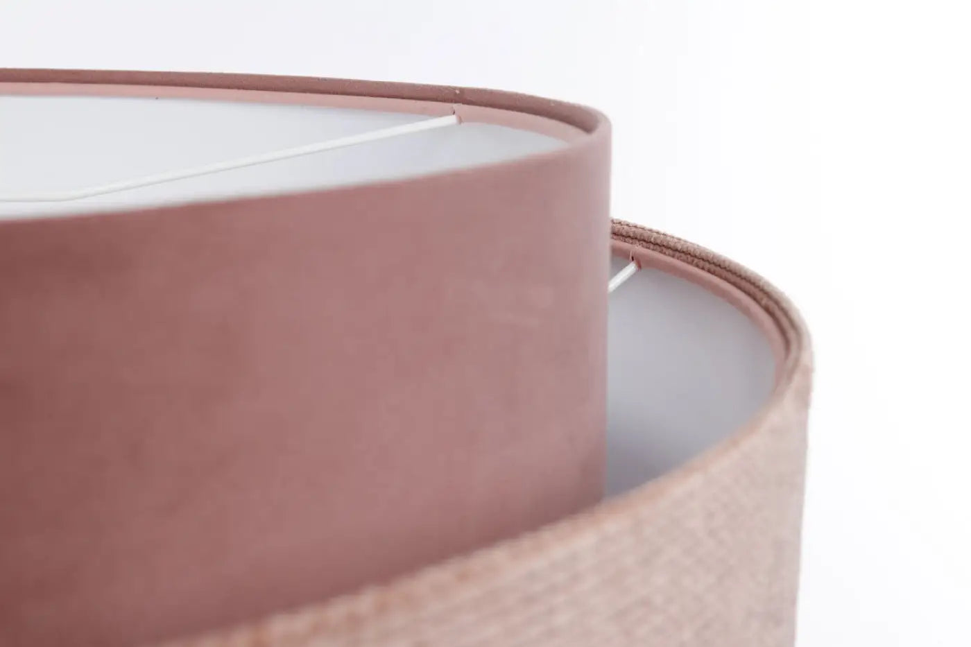 Suspension Luminaire en Tissu - Doblo Classic (Rose/Blanc)