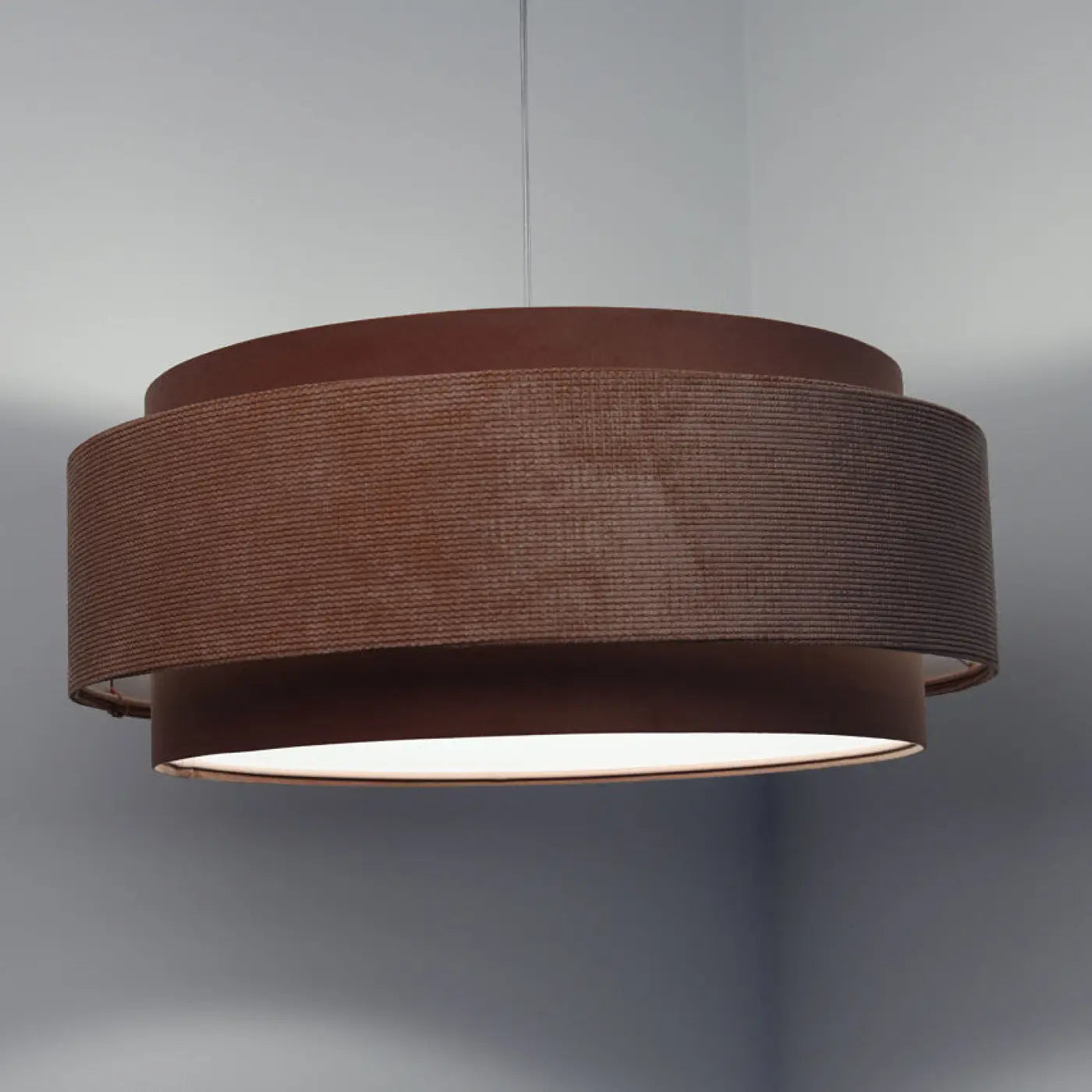 Suspension Luminaire en Tissu - Doblo Classic (Rose/Blanc)
