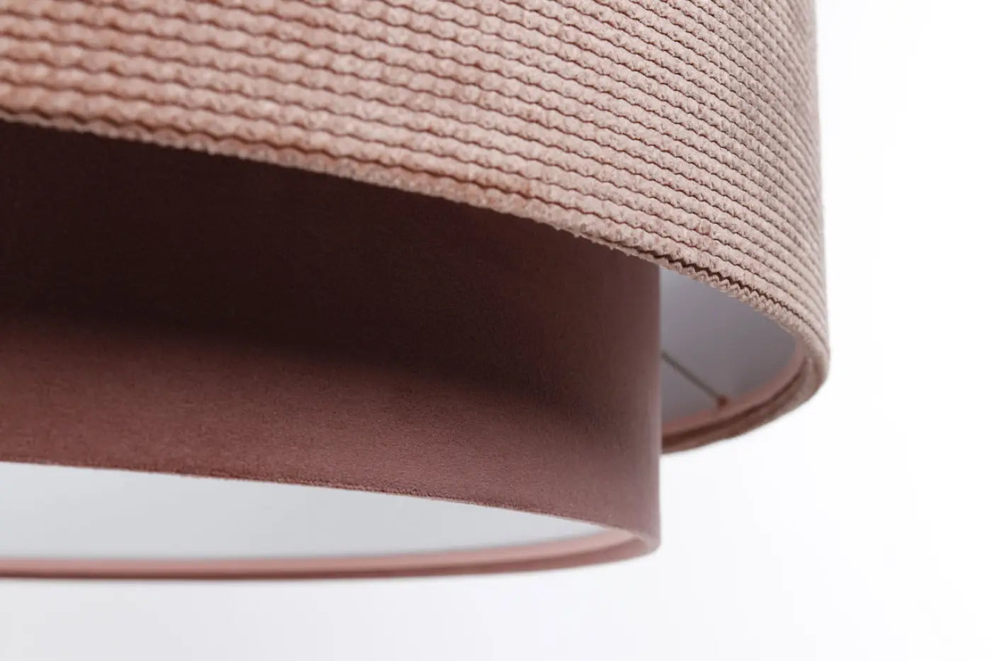 Suspension Luminaire en Tissu - Doblo Classic (Rose/Blanc)