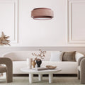 Suspension Luminaire en Tissu - Doblo Classic (Rose/Blanc)