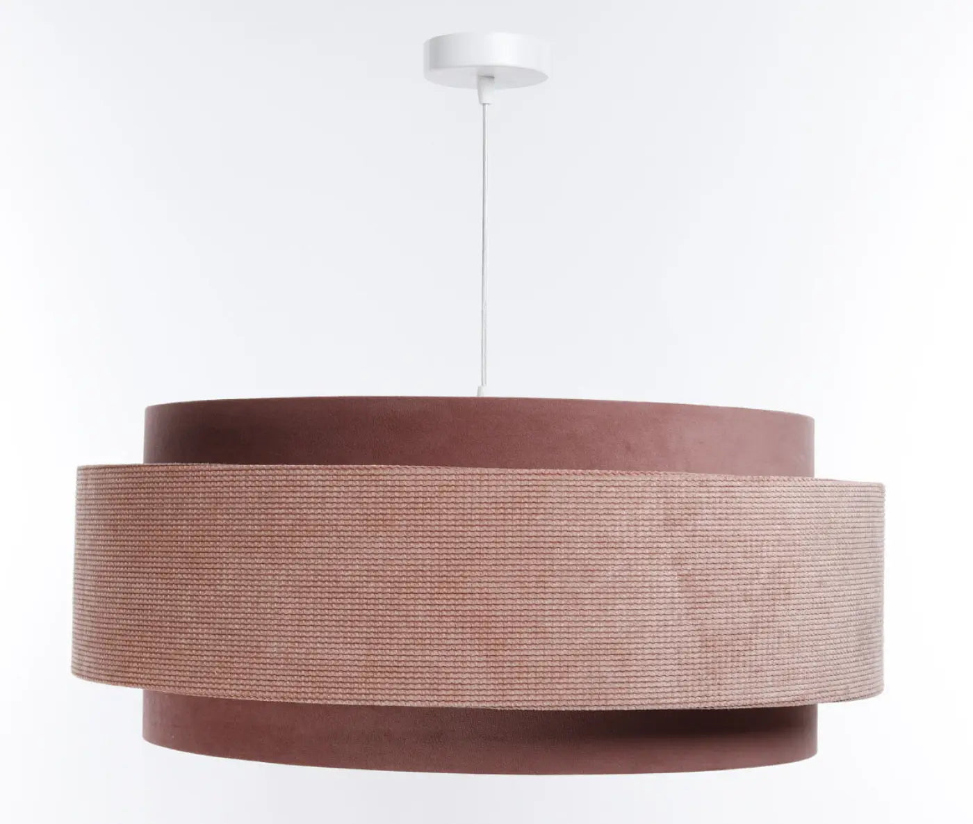 Suspension Luminaire en Tissu - Doblo Classic (Rose/Blanc)