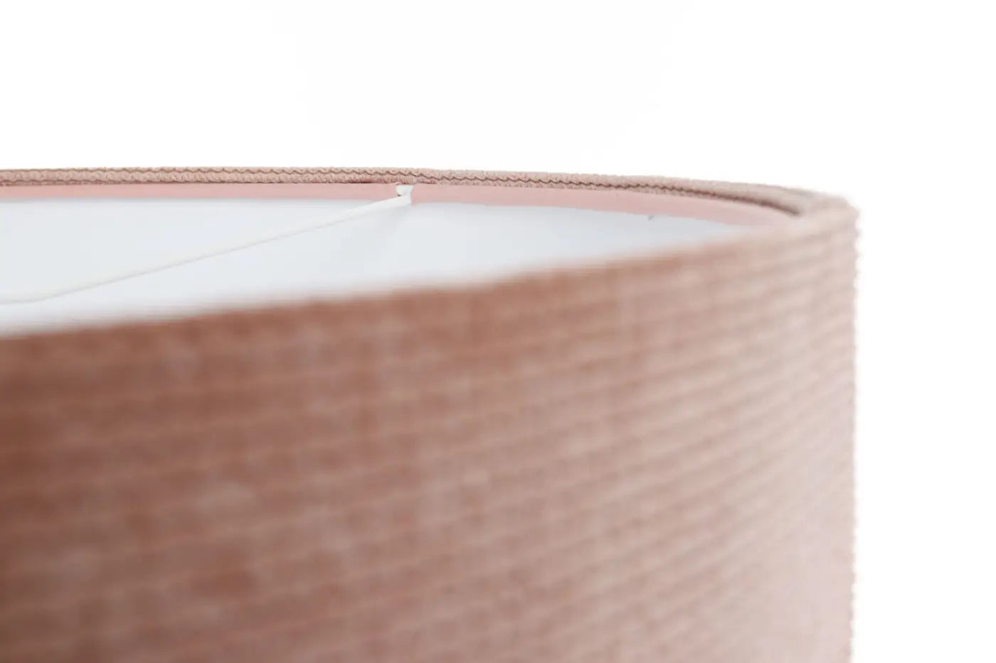 Suspension Luminaire Moderne en Tissu - Glamour Structural Velour (Rose/Blanc)