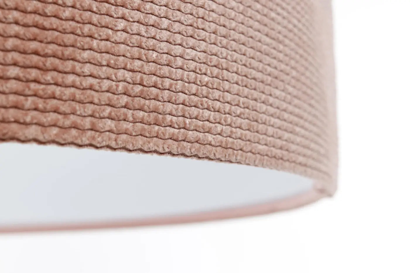 Suspension Luminaire Moderne en Tissu - Glamour Structural Velour (Rose/Blanc)