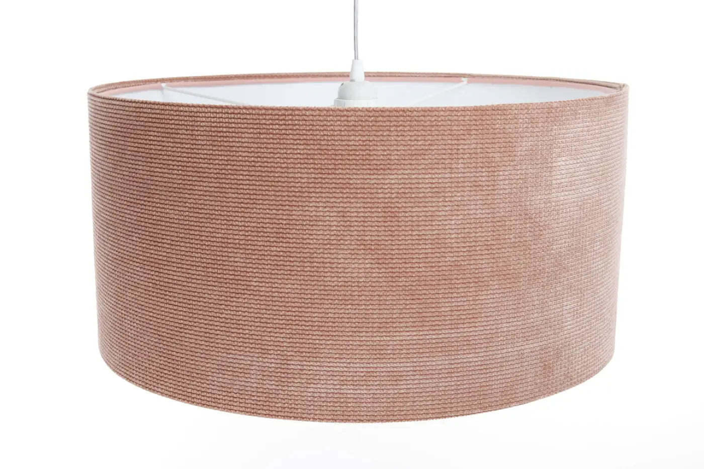 Suspension Luminaire Moderne en Tissu - Glamour Structural Velour (Rose/Blanc)