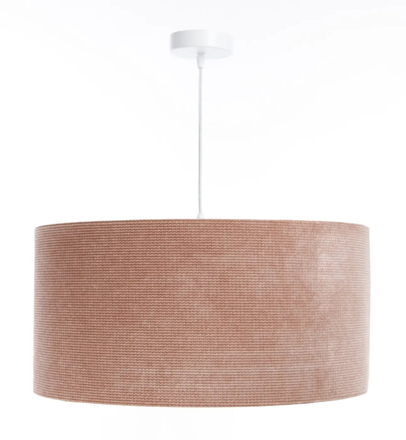 Suspension Luminaire Moderne en Tissu - Glamour Structural Velour (Rose/Blanc)