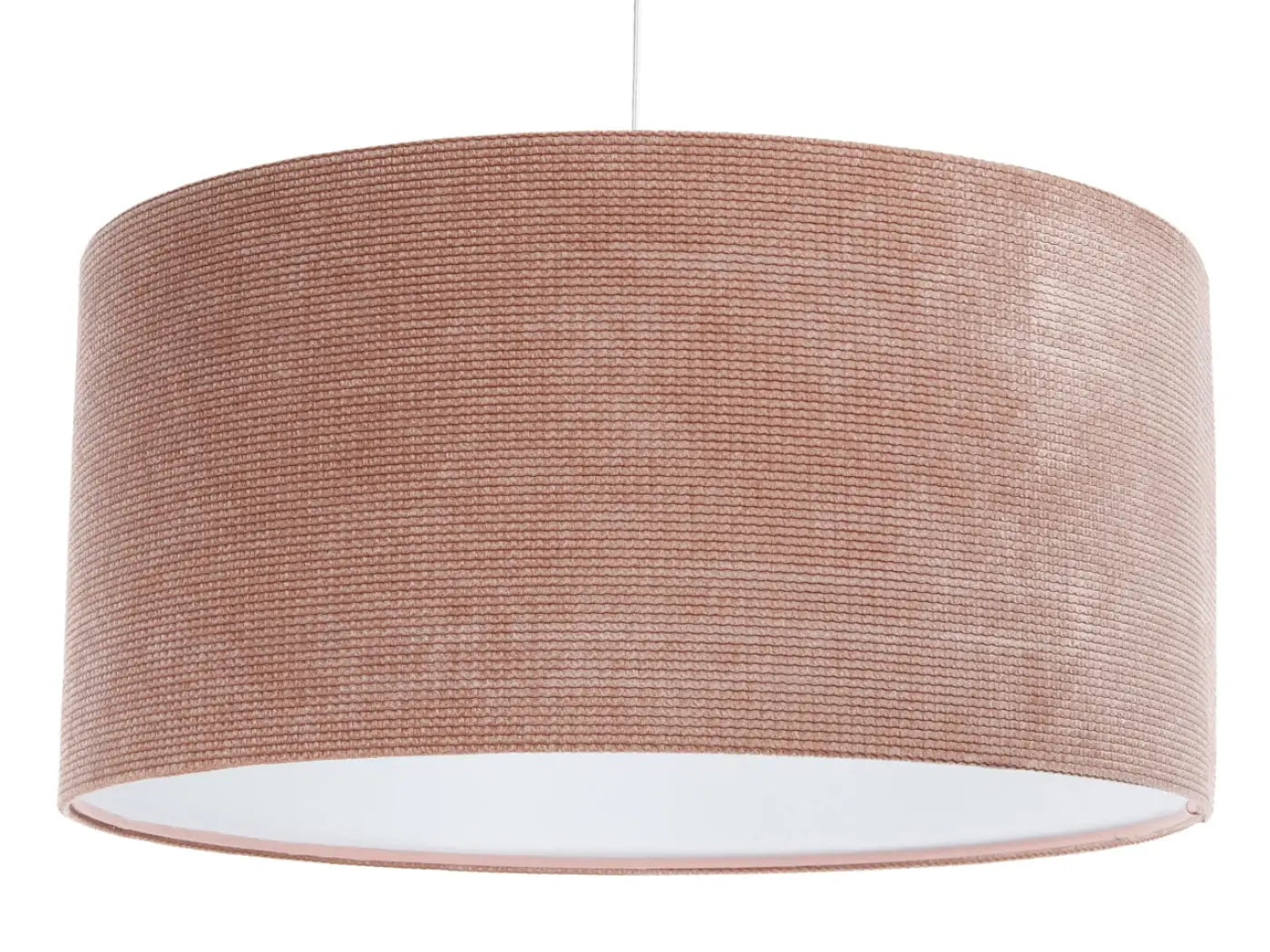 Suspension Luminaire Moderne en Tissu - Glamour Structural Velour (Rose/Blanc)