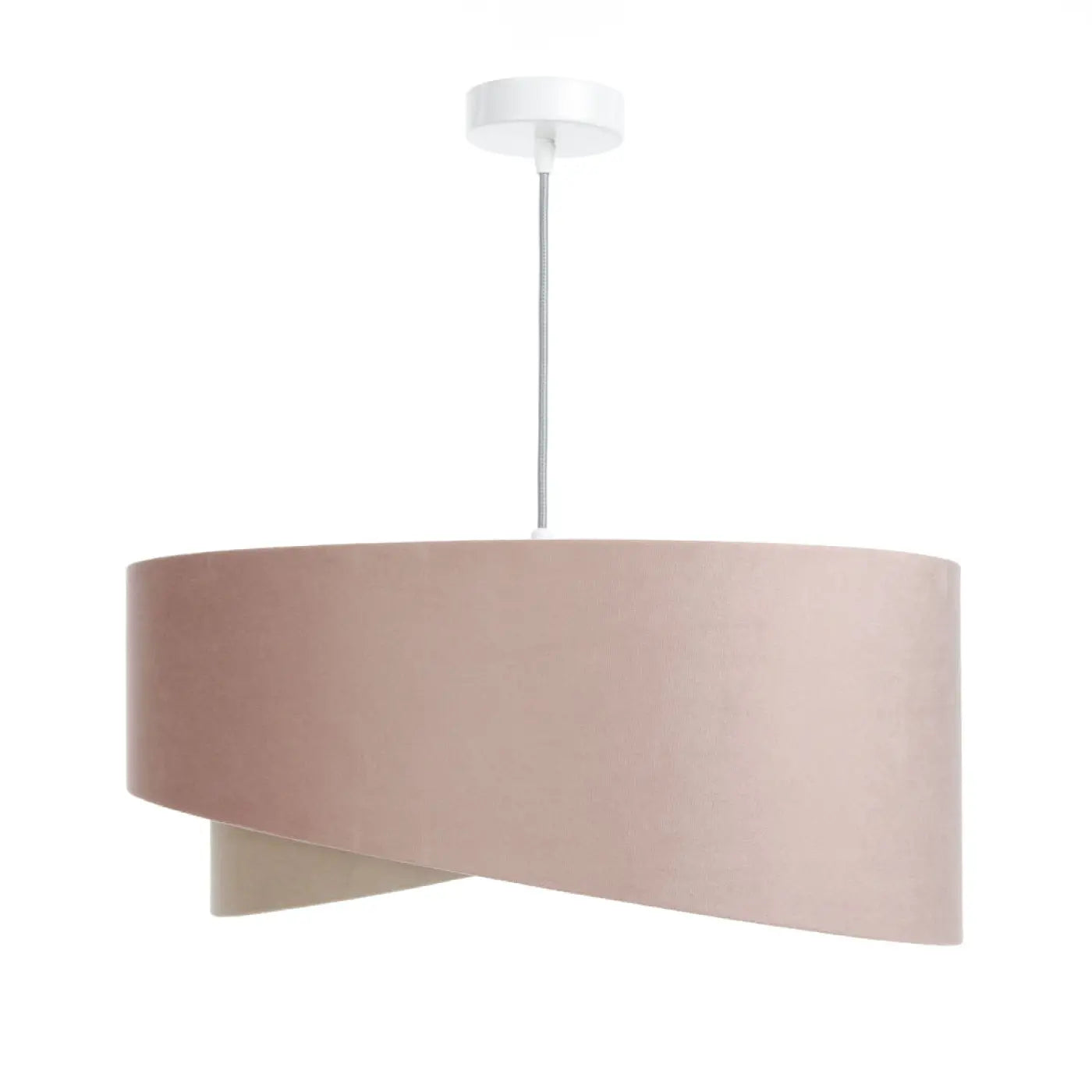 Suspension Luminaire Design en Tissu - Galaxy Jasmin (Vieux Rose/Beige/Gris Clair)
