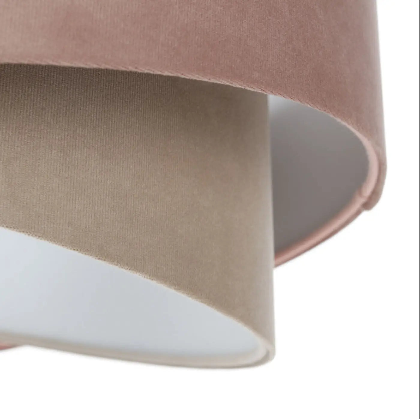 Suspension Luminaire Design en Tissu - Galaxy Jasmin (Vieux Rose/Beige/Gris Clair)