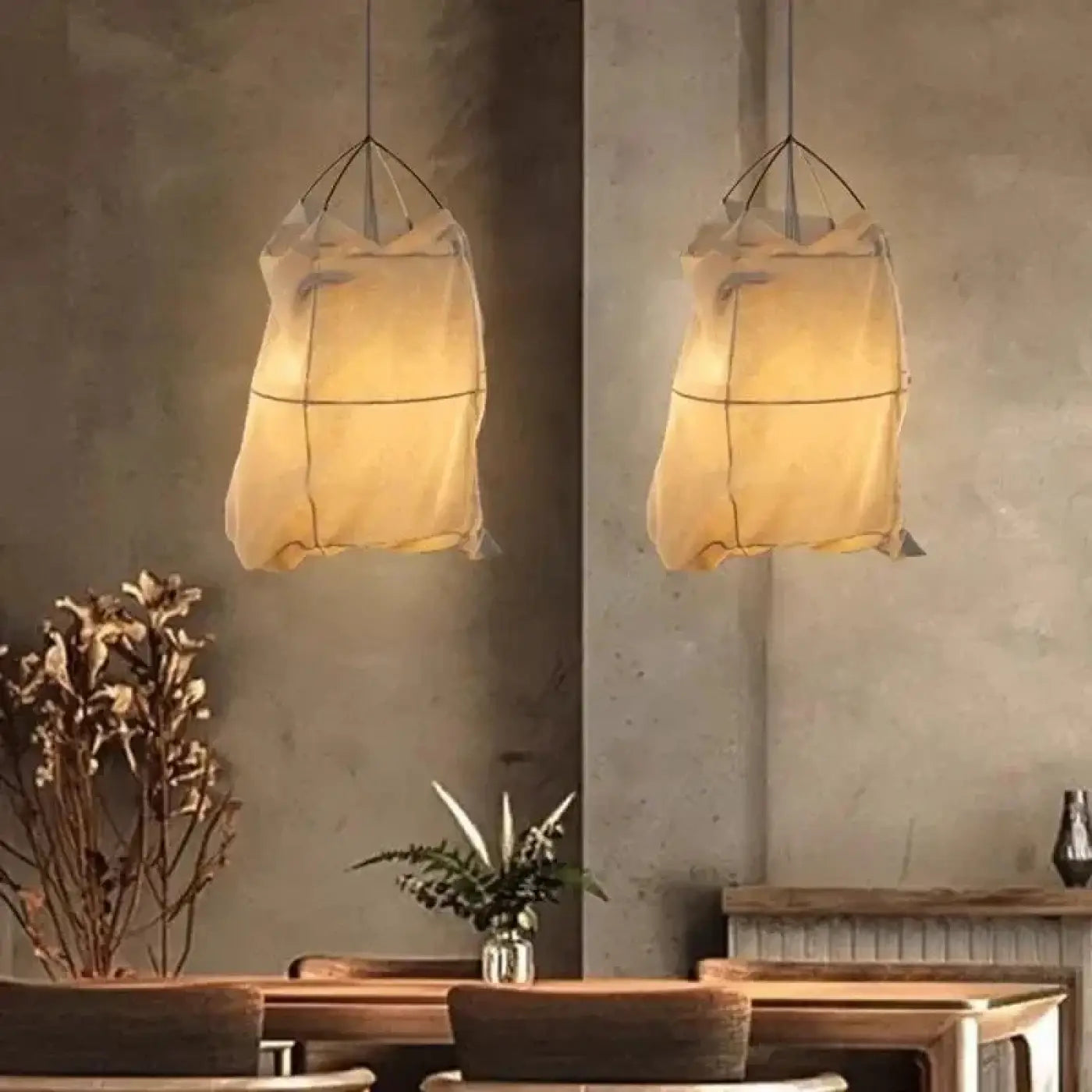 Suspension Luminaire Scandinave en Tissu - Santi