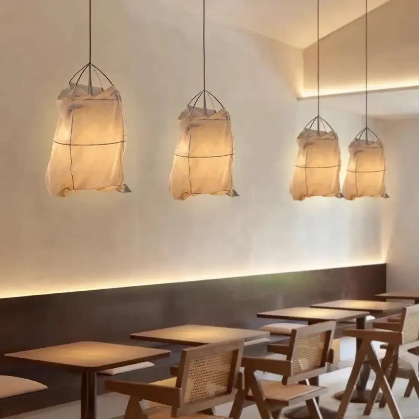 Suspension Luminaire Scandinave en Tissu - Santi
