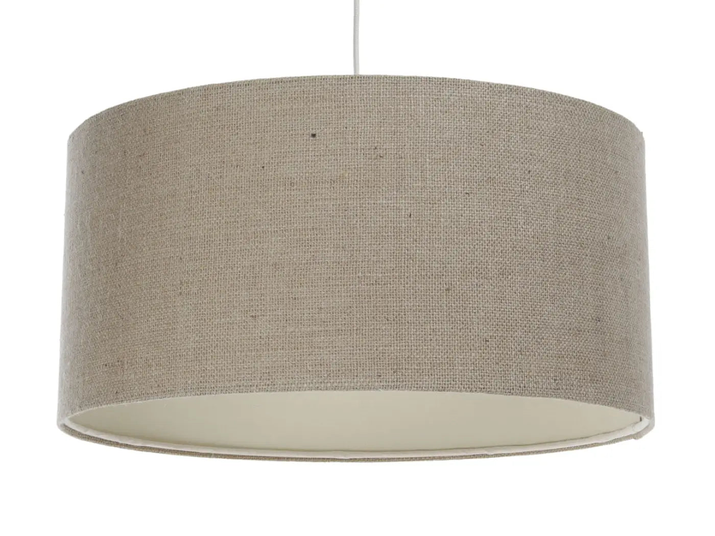 Suspension Luminaire Minimaliste en Tissu - Boho Elegant (Taupe/Ecru)