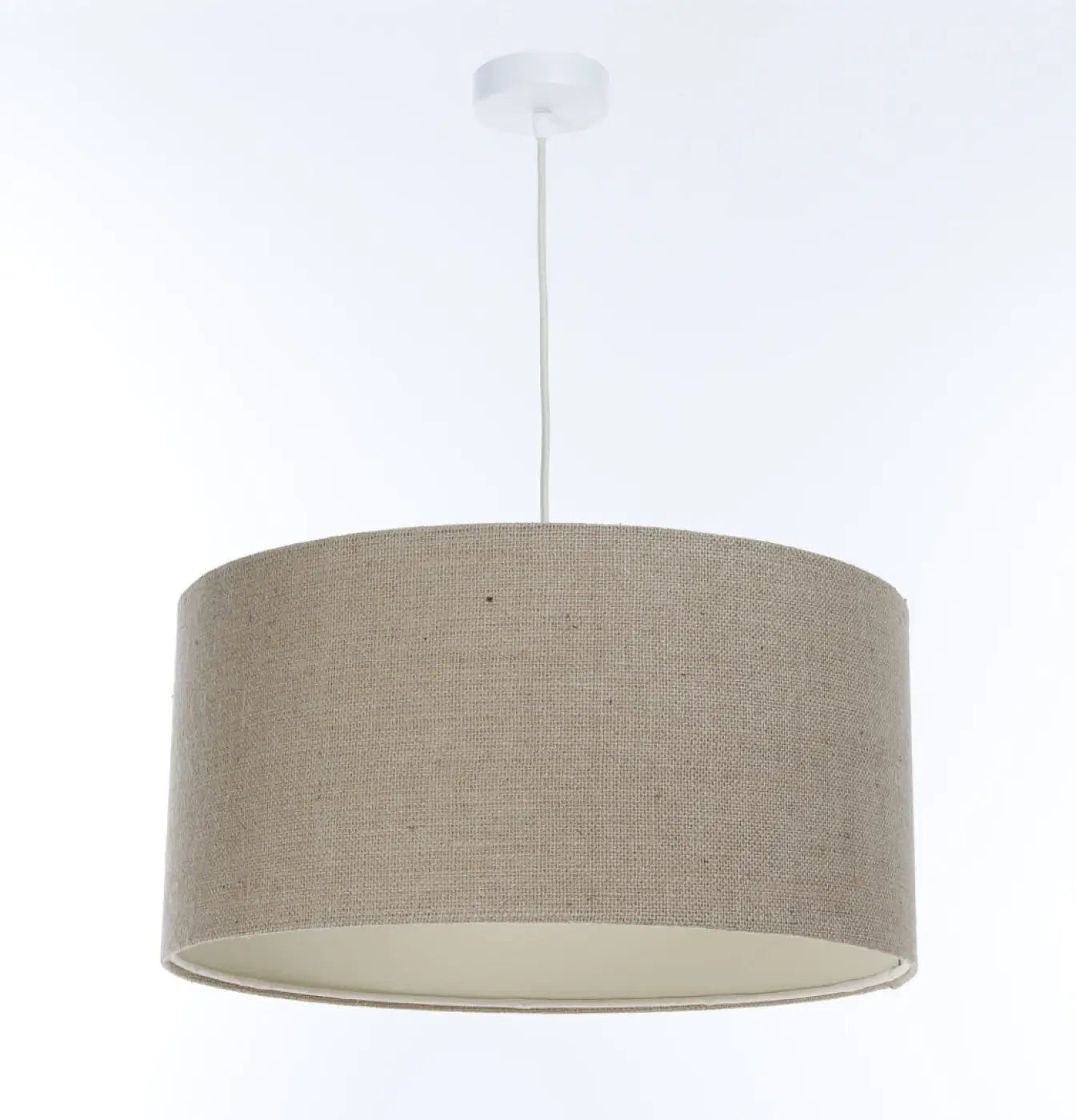 Suspension Luminaire Minimaliste en Tissu - Boho Elegant (Taupe/Ecru)