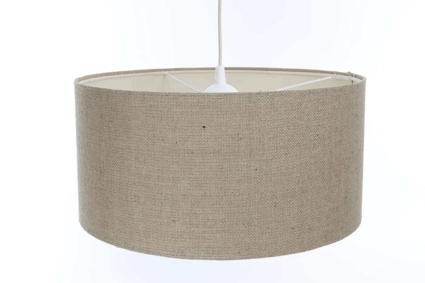 Suspension Luminaire Minimaliste en Tissu - Boho Elegant (Taupe/Ecru)