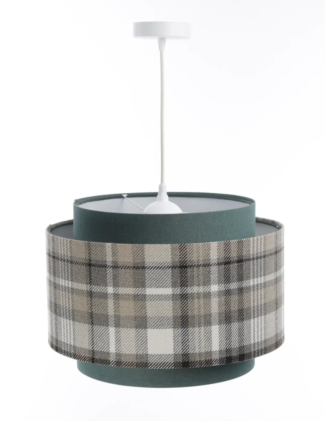 Suspension Luminaire Design en Tissu - Doblo (Turquoise/Gris)