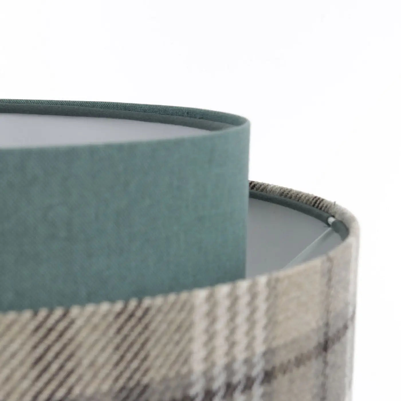 Suspension Luminaire Design en Tissu - Doblo (Turquoise/Gris)