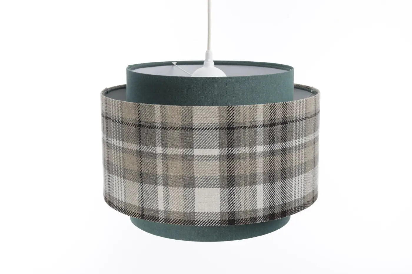Suspension Luminaire Design en Tissu - Doblo (Turquoise/Gris)