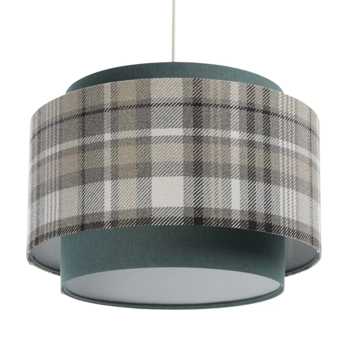 Suspension Luminaire Design en Tissu - Doblo (Turquoise/Gris)