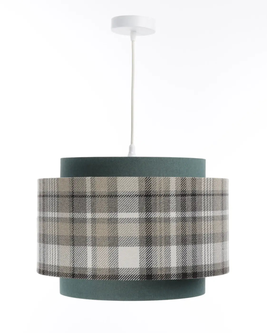 Suspension Luminaire Design en Tissu - Doblo (Turquoise/Gris)