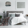 Suspension Luminaire Design en Tissu - Doblo (Turquoise/Gris)