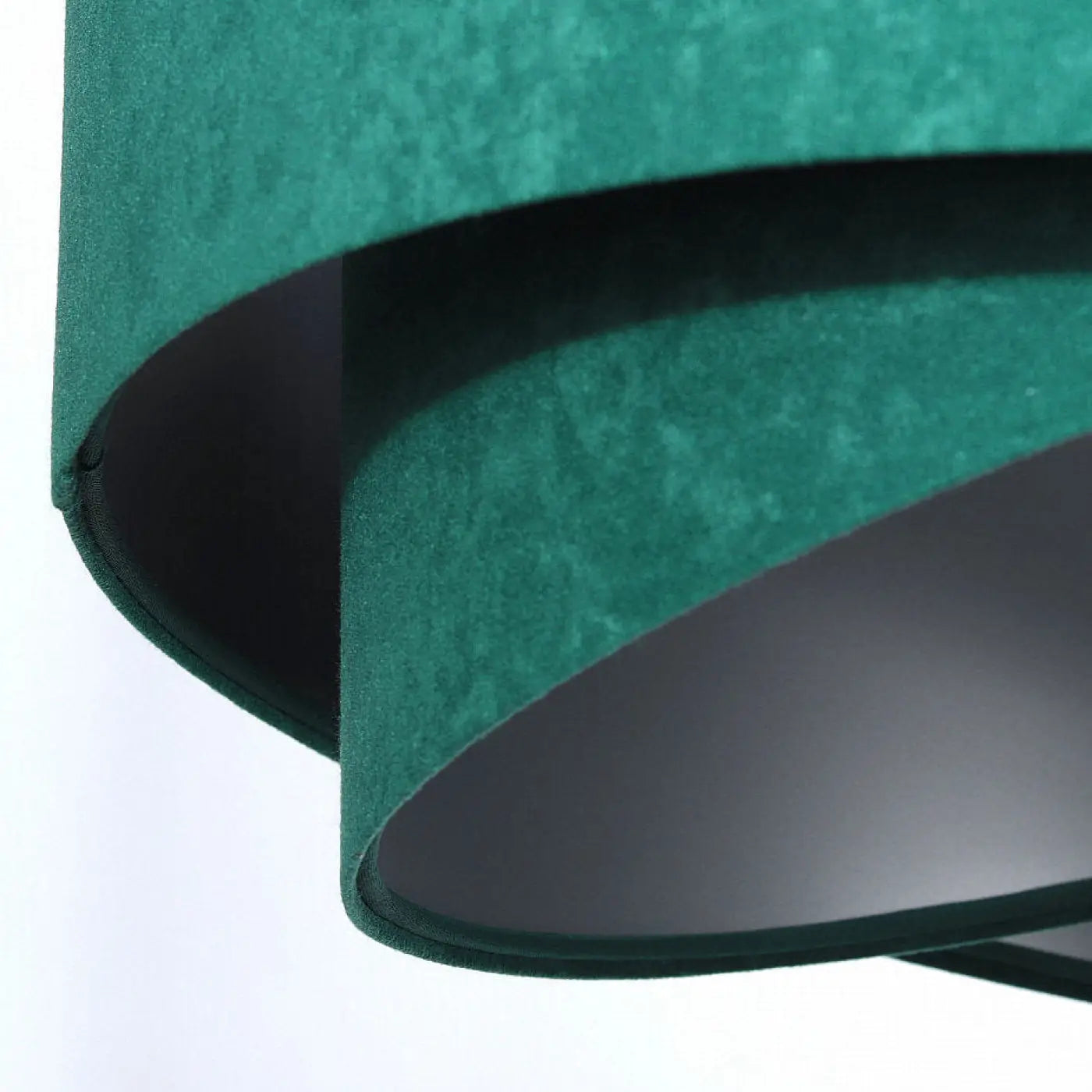 Suspension Luminaire Chic en Tissu - Galaxy Velour 50 Cm (Vert/Argent)