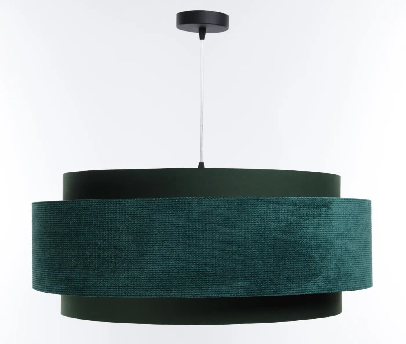 Suspension Luminaire en Tissu - Doblo Classic (Vert/Doré)