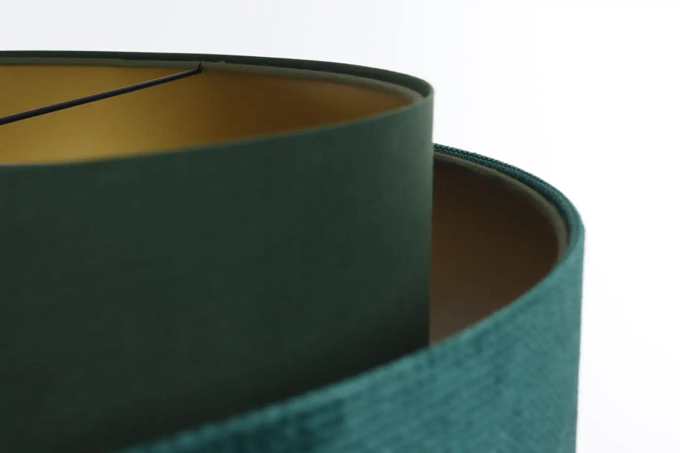 Suspension Luminaire en Tissu - Doblo Classic (Vert/Doré)