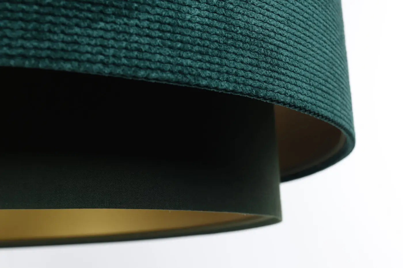 Suspension Luminaire en Tissu - Doblo Classic (Vert/Doré)